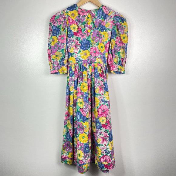 Vintage Other - Rag a Muffins Designs Vintage Floral 90s Dress Girls 10